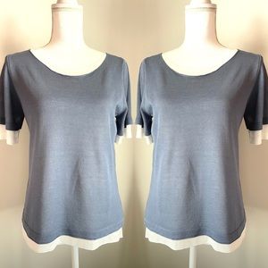 Grey/blue stretchy loose t-shirt size L